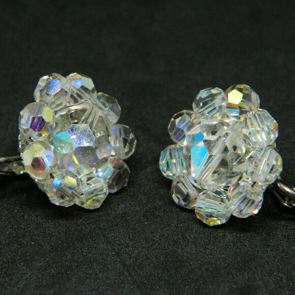 Coro Clear Aurora Borealis Crystal Bead Beaded - Picture 3 of 5